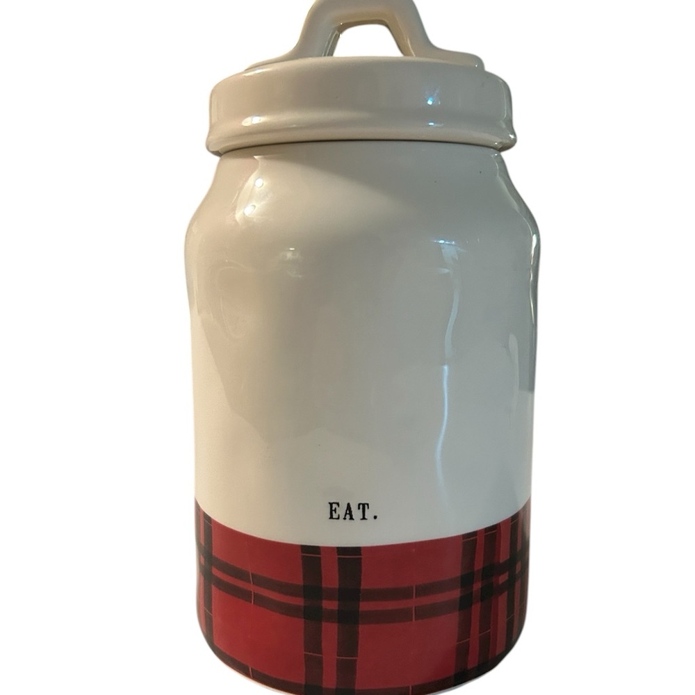 Rae Dunn Plaid Canister